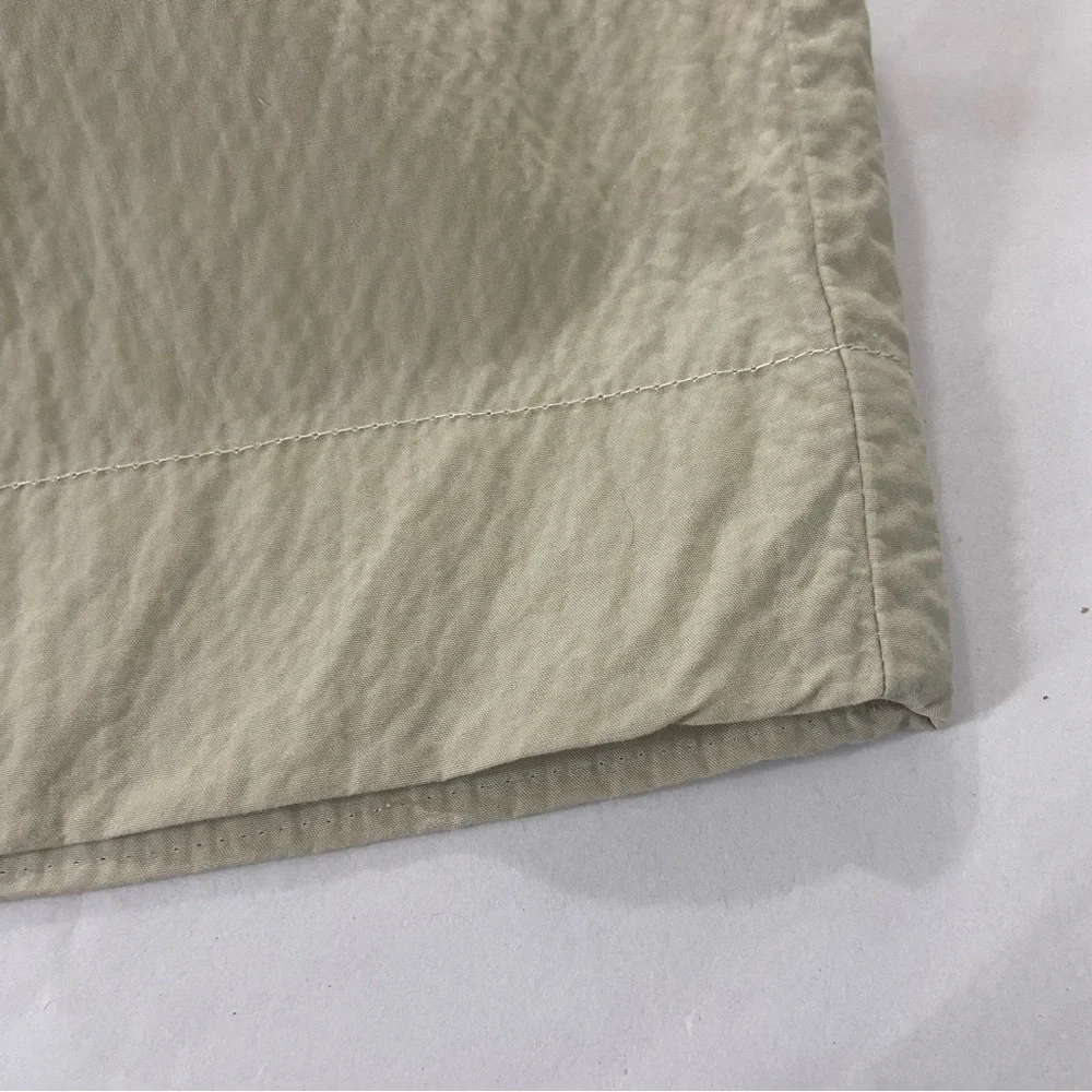 No Nationality NN07 Cream Pleated Front Fritz Pants Crinkle Fabric (Hemmed)